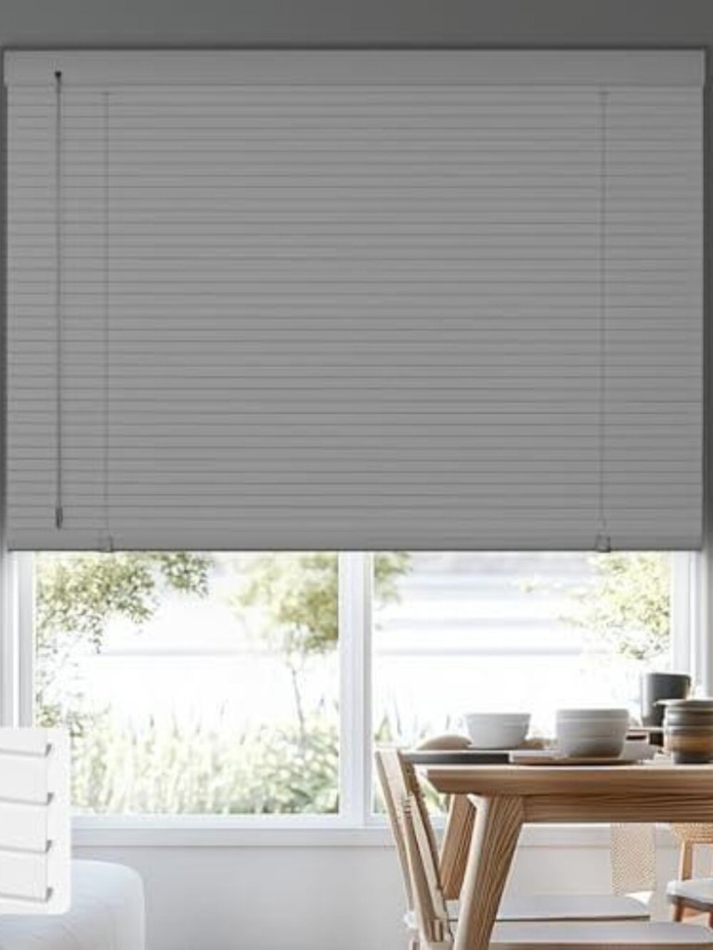 HOTSOON Aluminum Mini Blinds for Indoor Windows Cordless 1In No Holes 100% Priva